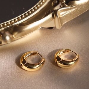 💕Gold Plated Charlie Hoops Earrings